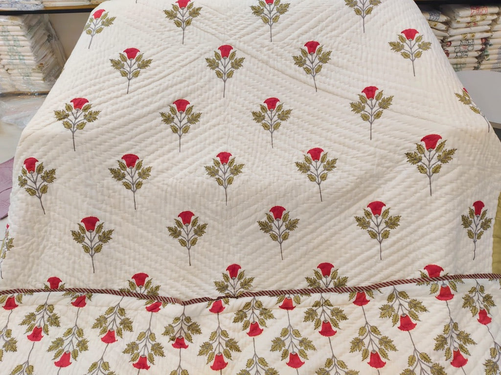 Reversible Cotton Quilt - King Size