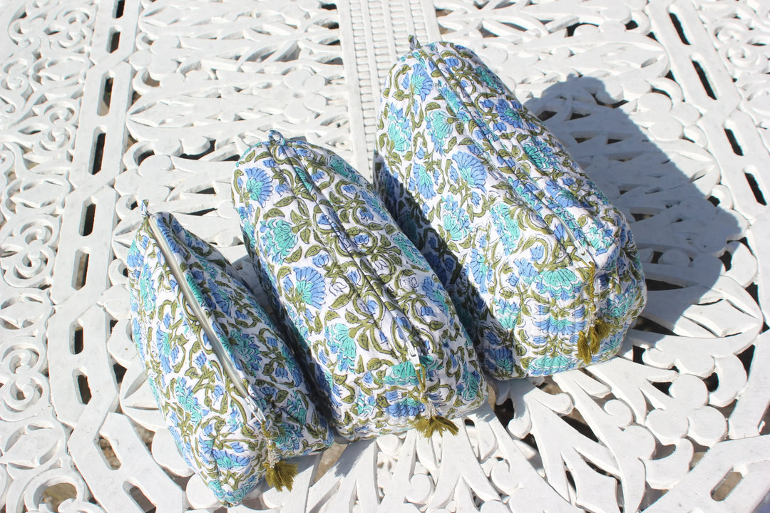 Quilted Cotton Wash Bags Parasol-uk