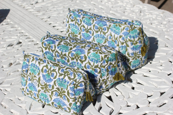 Quilted Cotton Wash Bags Parasol-uk