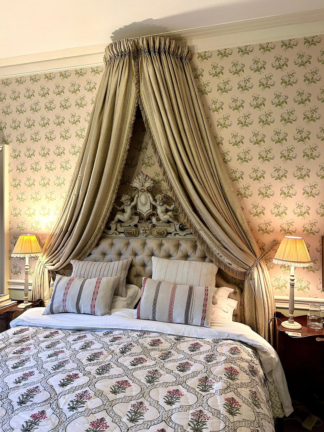 Reversible Bed Cover | Angela Green and Pink | New Sizes Parasol-UK