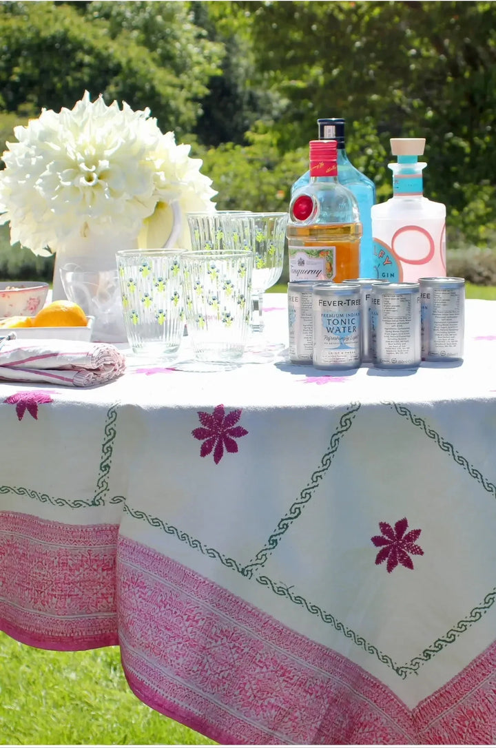 Starburst Hand Stitched Tablecloth Parasol-uk