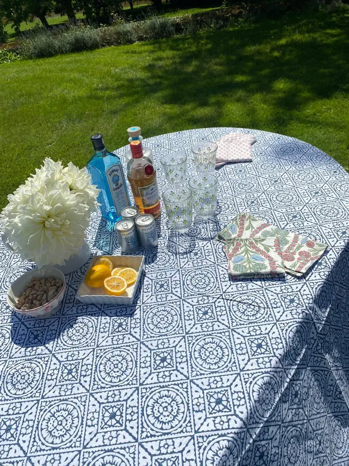 Tablecloth Horkesley Blue Parasol-UK