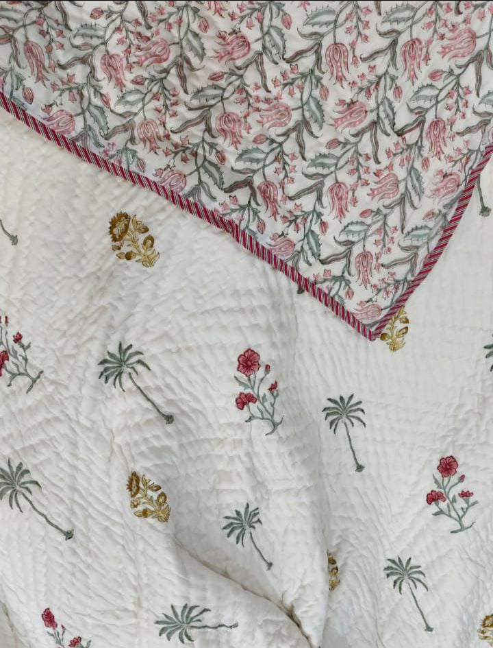Reversible Cotton Quilt - King Size
