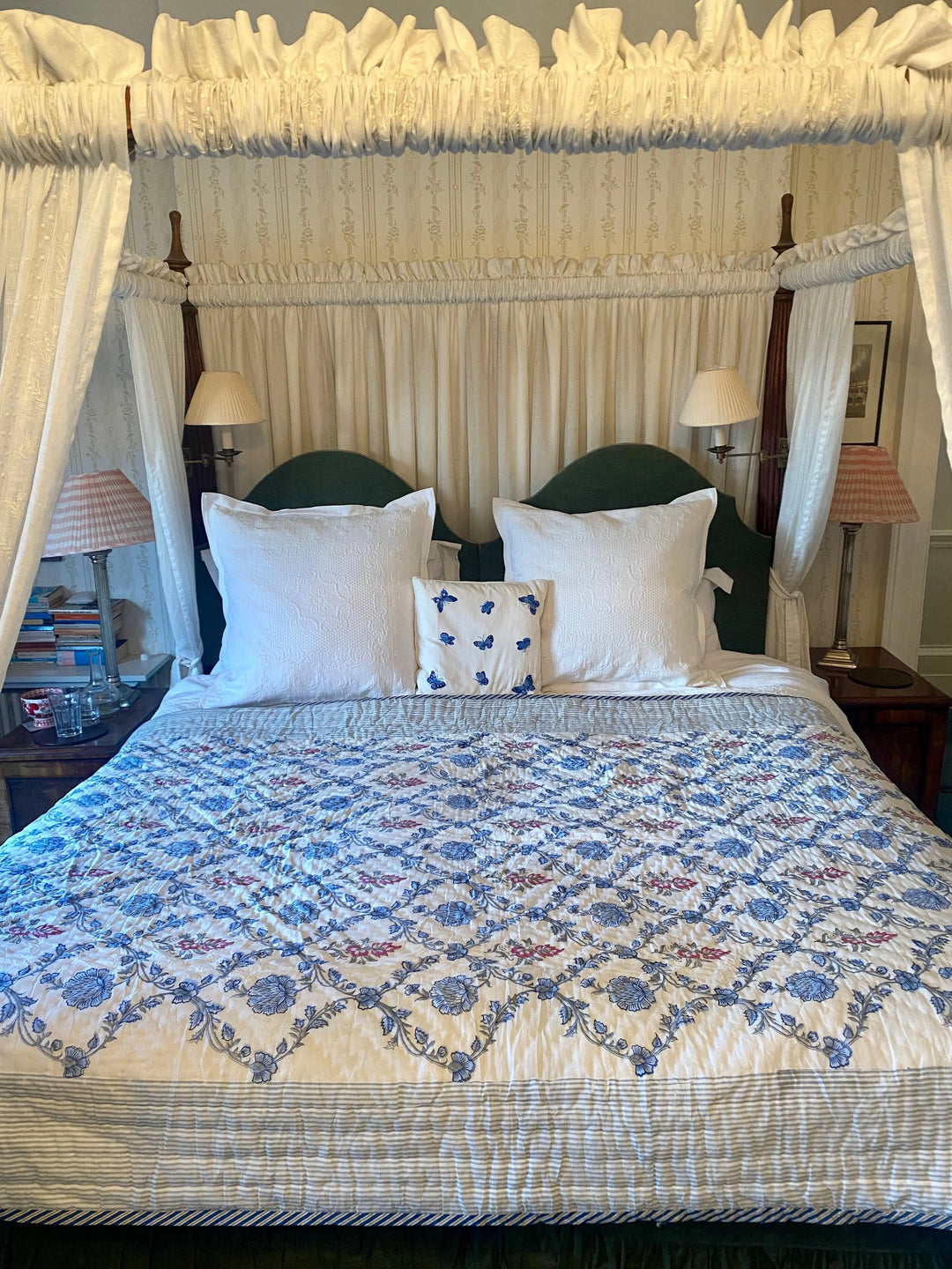 Our beautiful reversible  bedspreads can be used as a decorative top layer to give a cosy finish in cooler weather, or are perfect when it's too warm for a full duvet, when we use them with a sheet between ourselves and the bedspread - it is gorgeous!