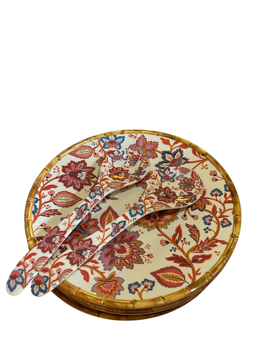 Bamboo Edged Deep Salad Bowl – 25cm Diameter x 11cm High