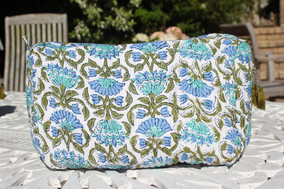 Quilted Cotton Wash Bags Parasol-uk