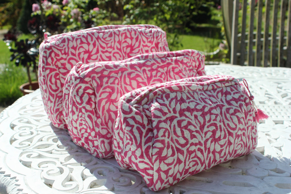Quilted Cotton Wash Bags - PURDY Parasol-uk