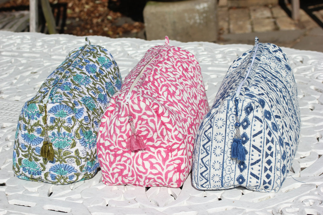 Quilted Cotton Wash Bags - PURDY Parasol-uk