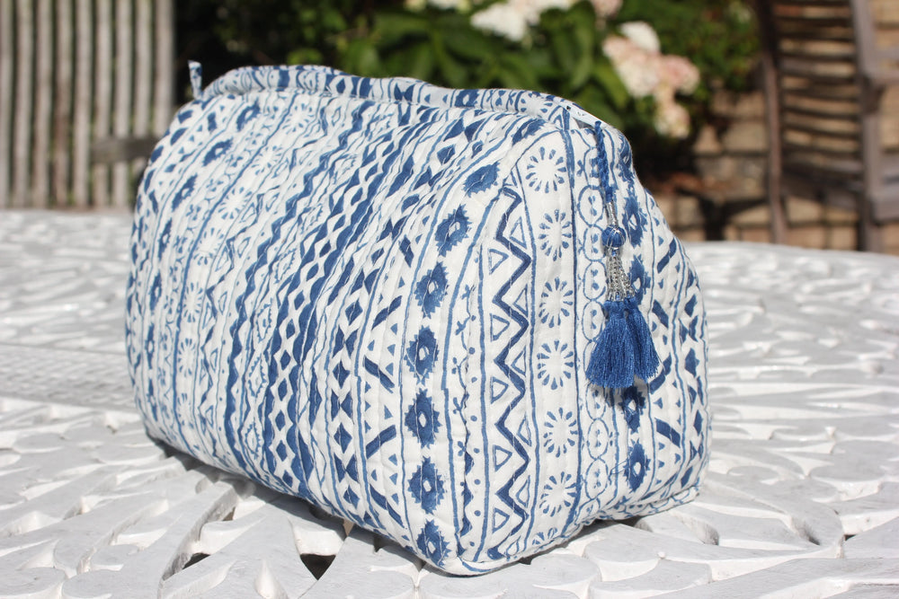 Quilted Cotton Wash Bags - TARA Parasol-uk