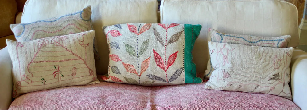 Vintage Textile Cushion - new3 Parasol-uk