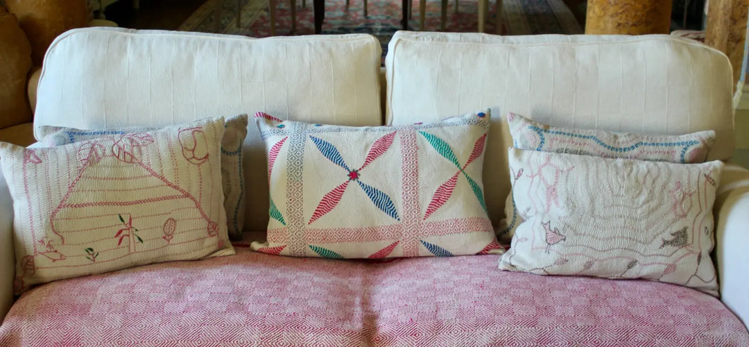 Vintage Textile Cushion - new5 Parasol-uk
