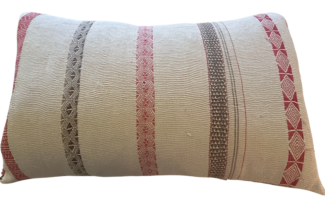 Vintage Textile Cushion - CHILTON ROSE STRIPE Parasol-UK